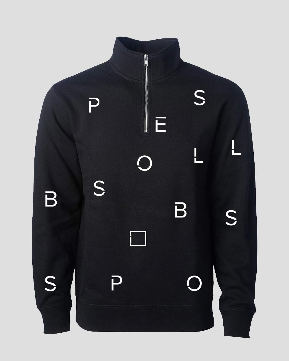 Quarter Zip Letter Pullover