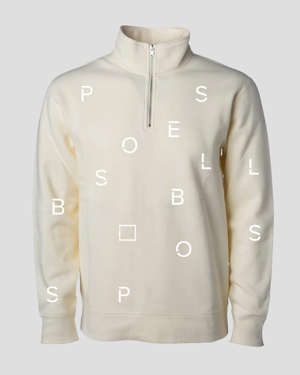 Quarter-Zip-Letter-Hoodie-Bone-Front