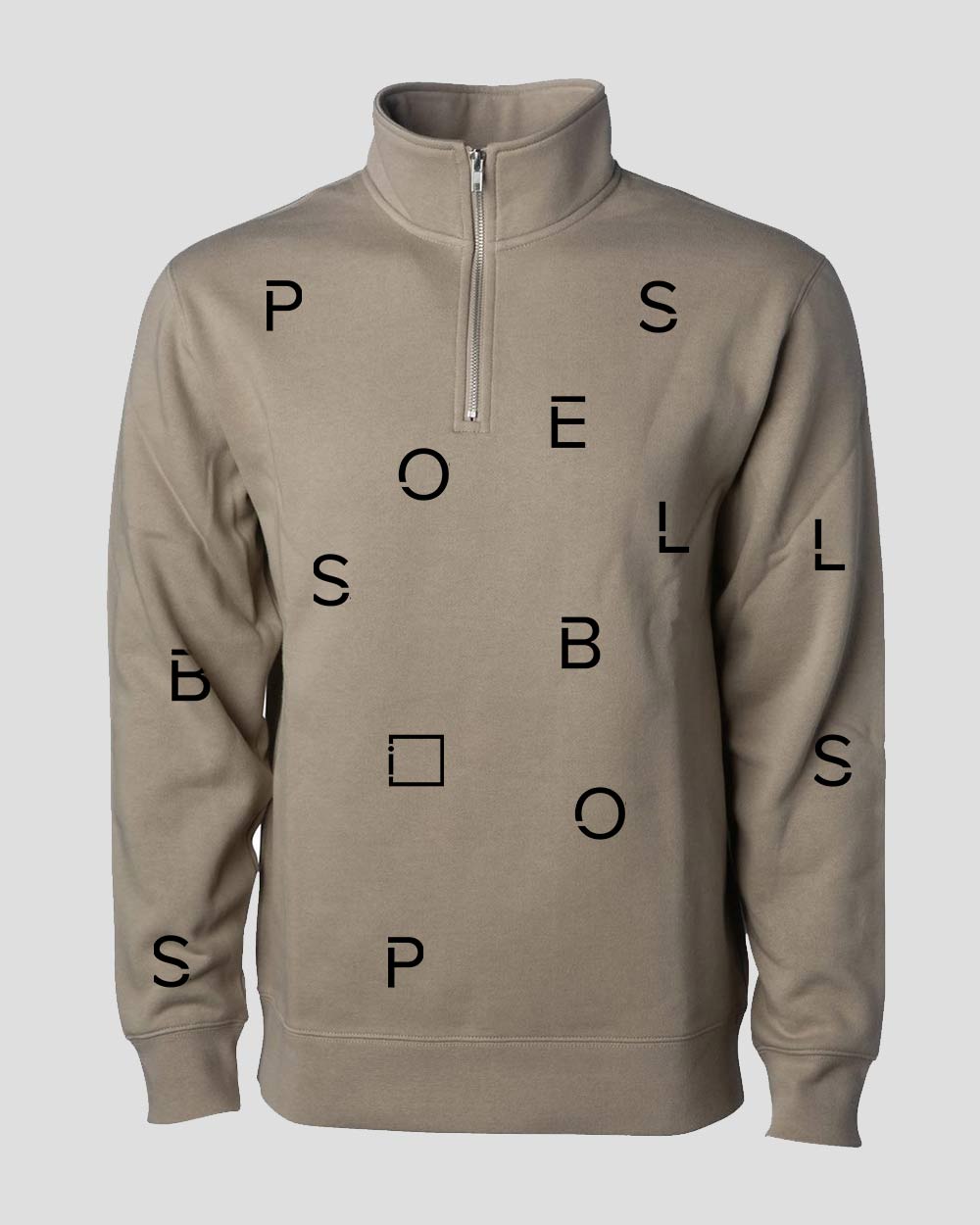Quarter-Zip-Letter-Hoodie-Cement-Front