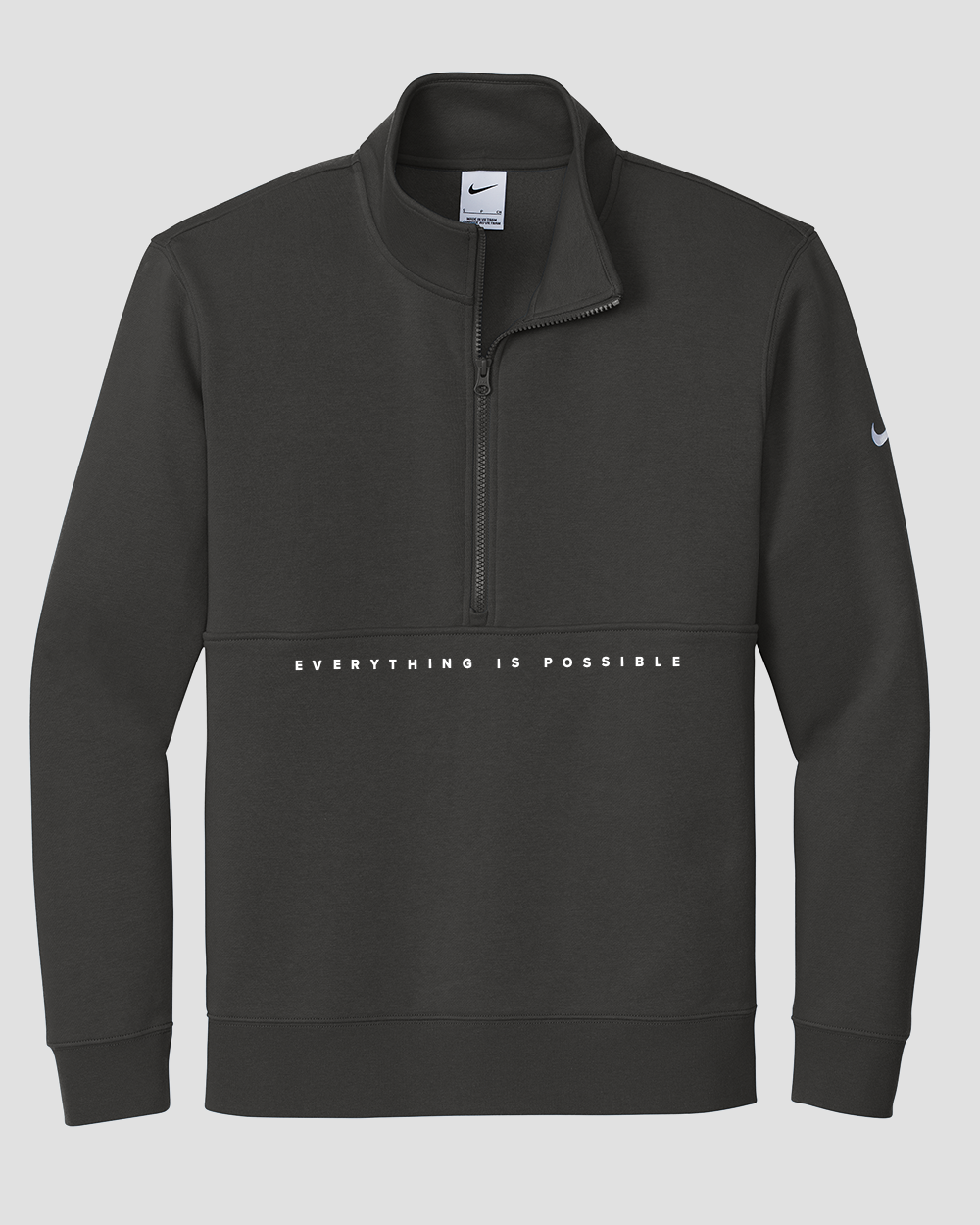 Nike X Possible Half Zip Hoodie Gunmetal Front
