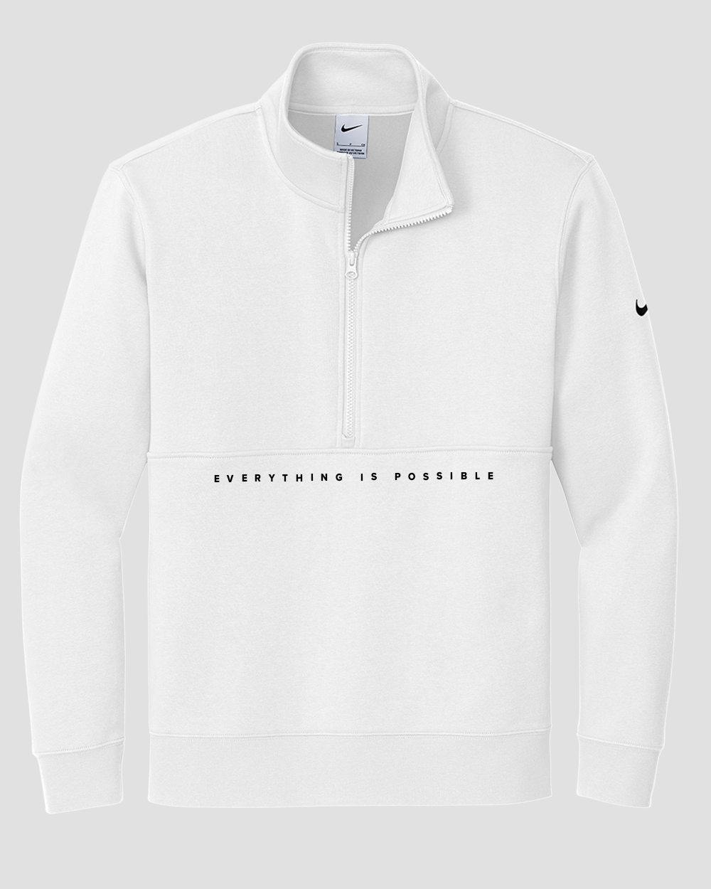 Nike X Possible Half Zip Hoodie White Front